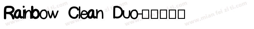 Rainbow Clean Duo字体转换